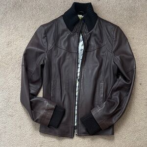 Women's Plum Leather Jacket